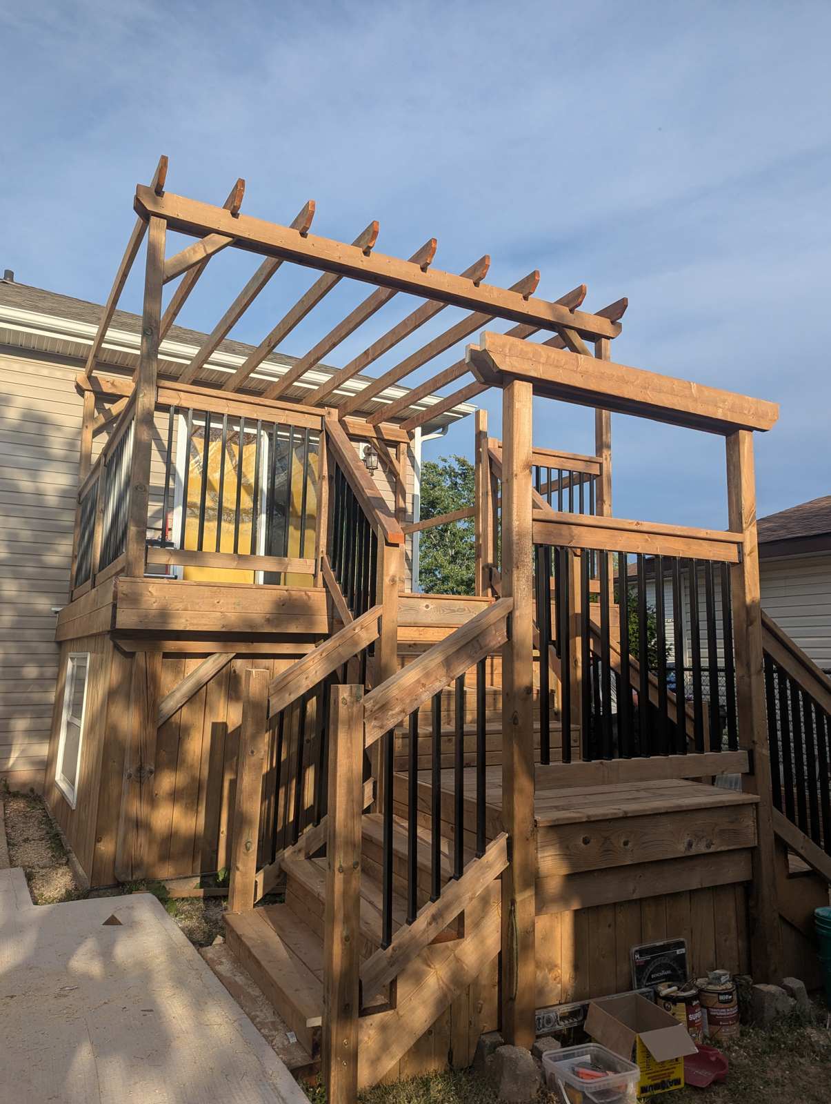 Custom deck and outdoor living space built by Valhalla Construction in Moncton, NB