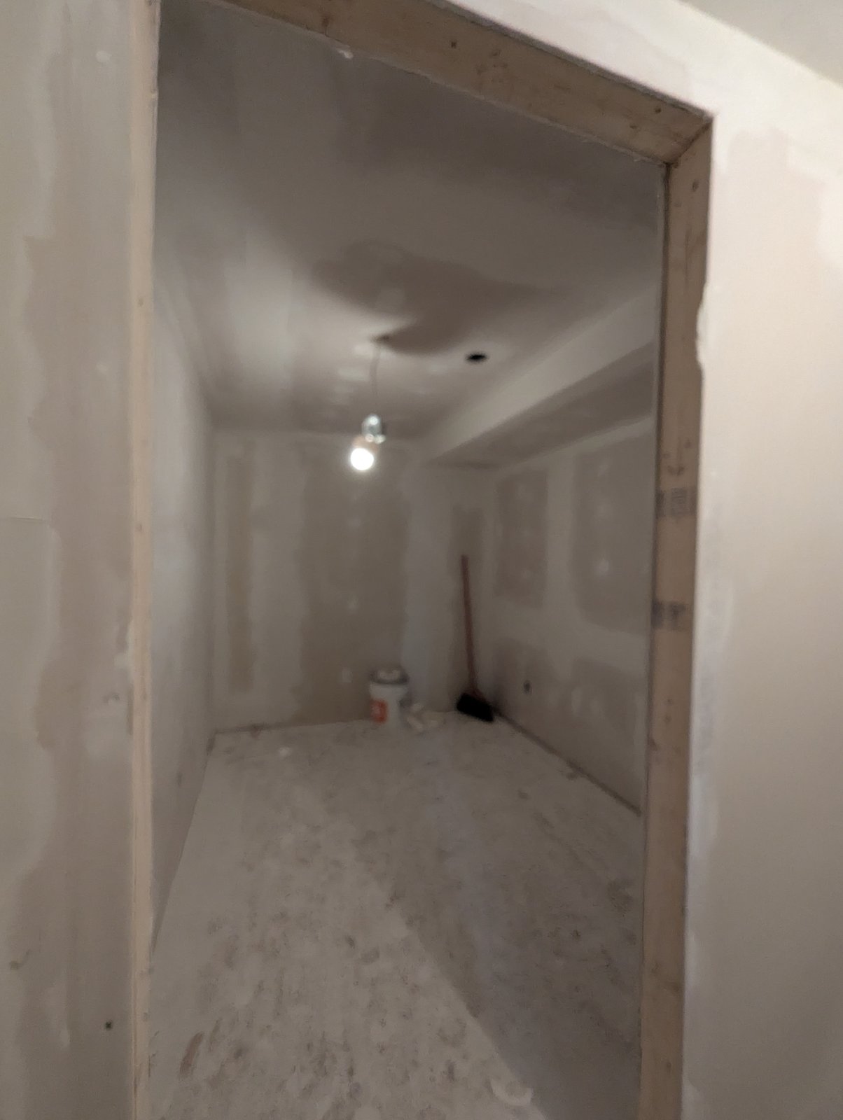 Basement room with drywall mudded and sanded, Dieppe NB