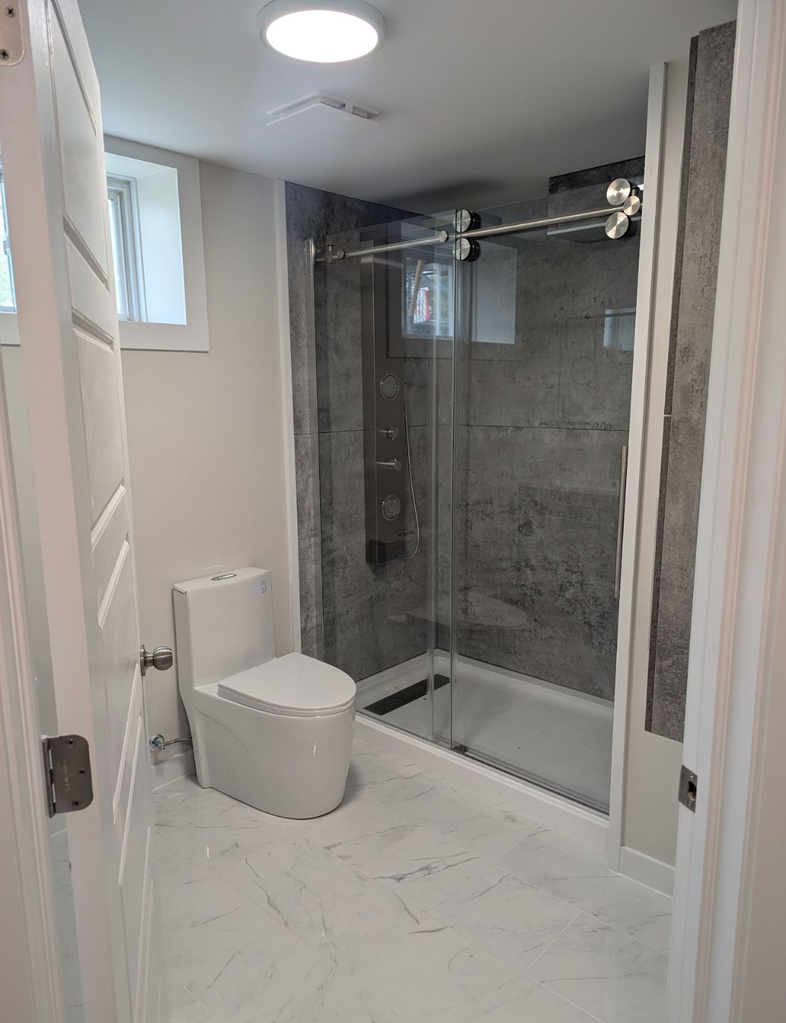 Completed bathroom renovation detail, Chianti Dieppe NB