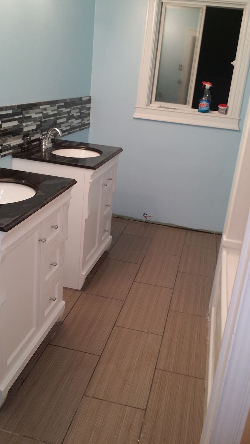 Bathroom after renovation by Valhalla Construction, Fredericton NB