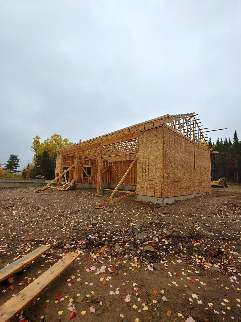 Second detached garage build during framing, Moncton NB