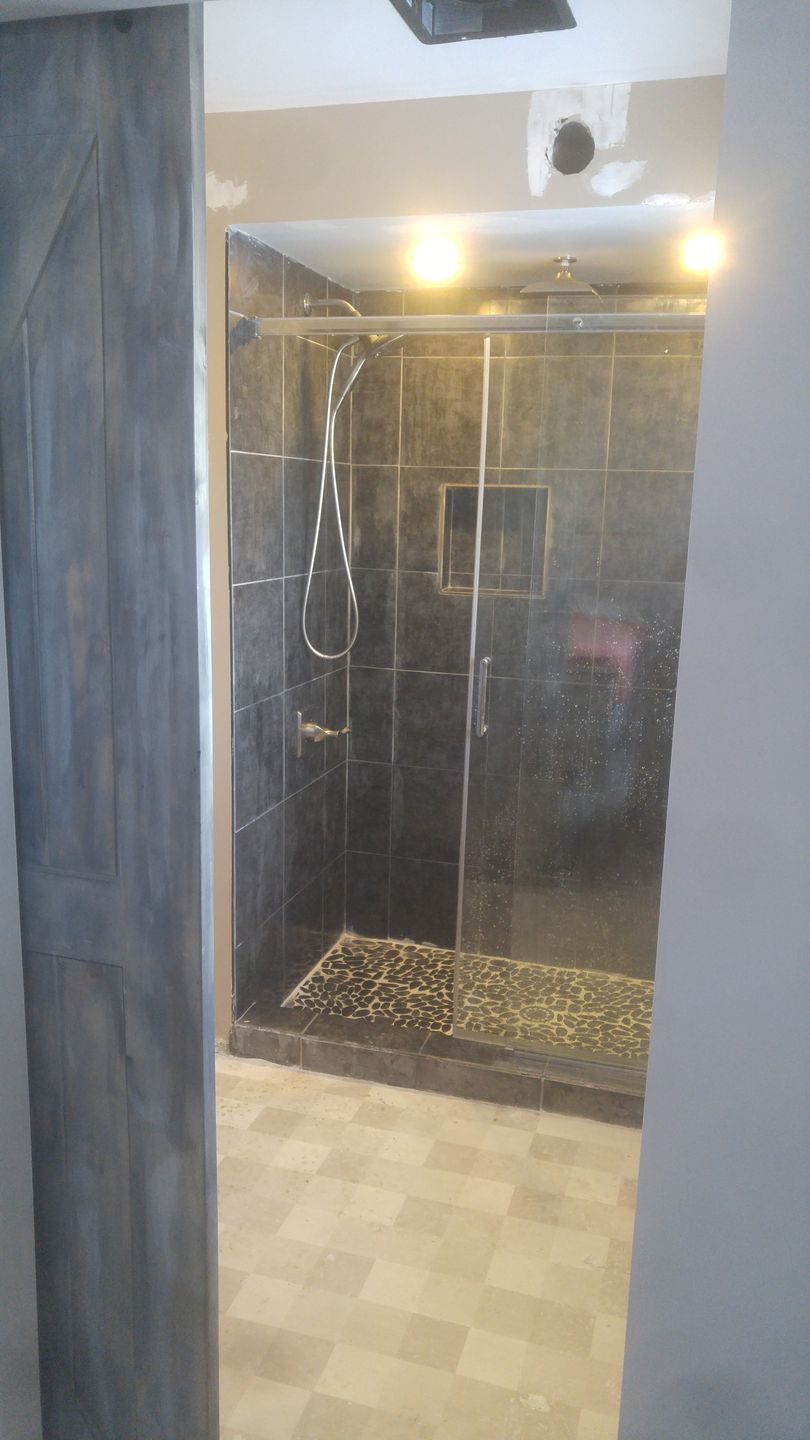 Bathroom after renovation by Valhalla Construction, Moncton NB
